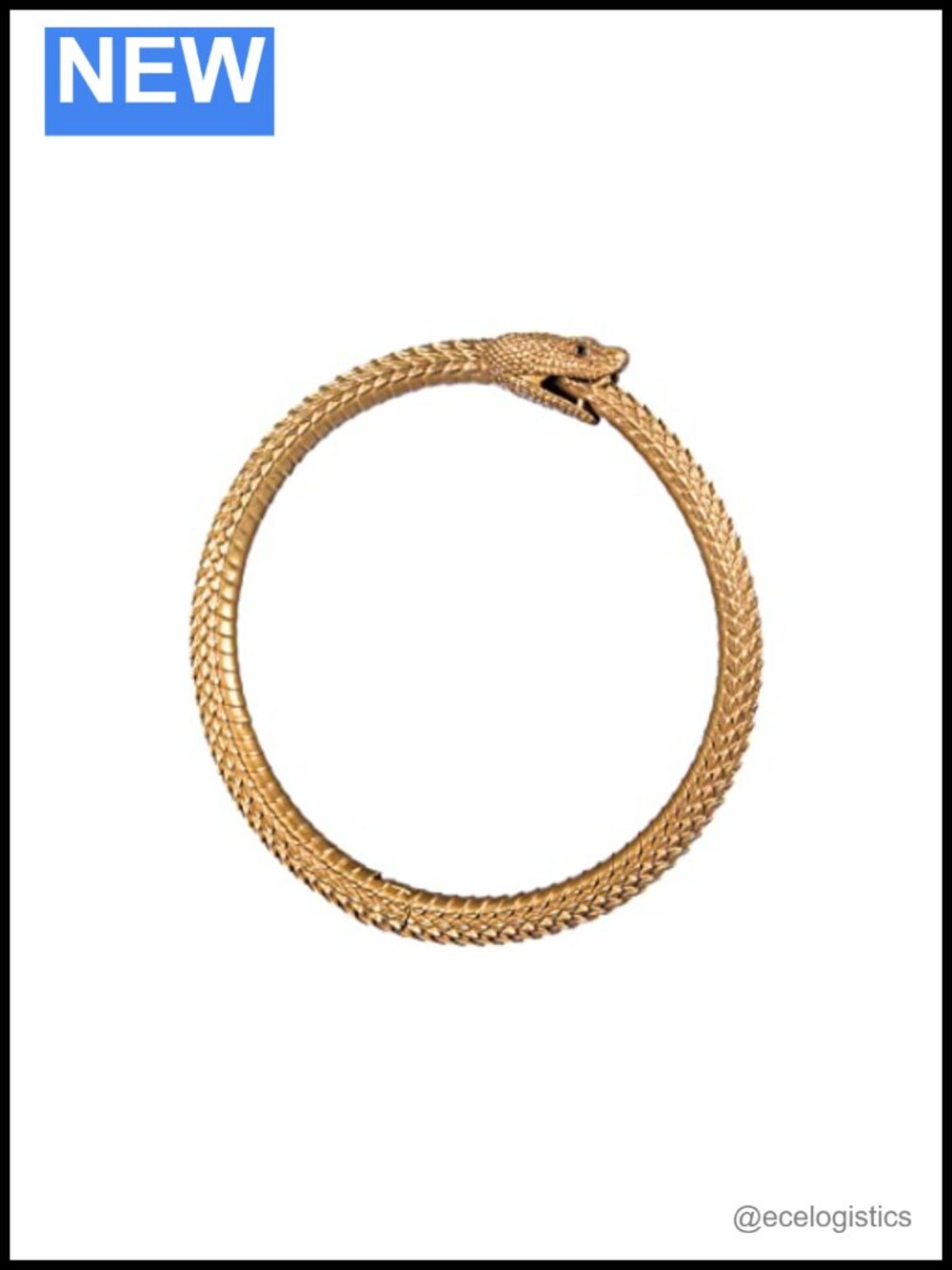 Ouroboros Snake Cuff Bracelet Solid Brass Talisman Gift Unisex
